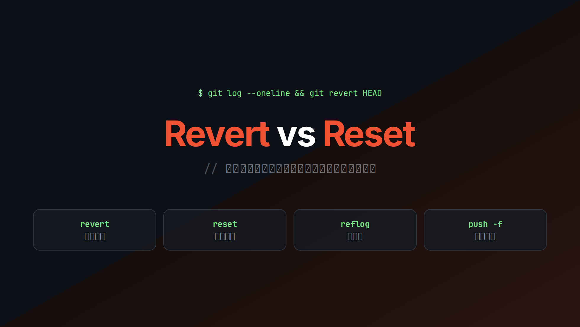Git Revert vs Reset：時光機的兩種開法